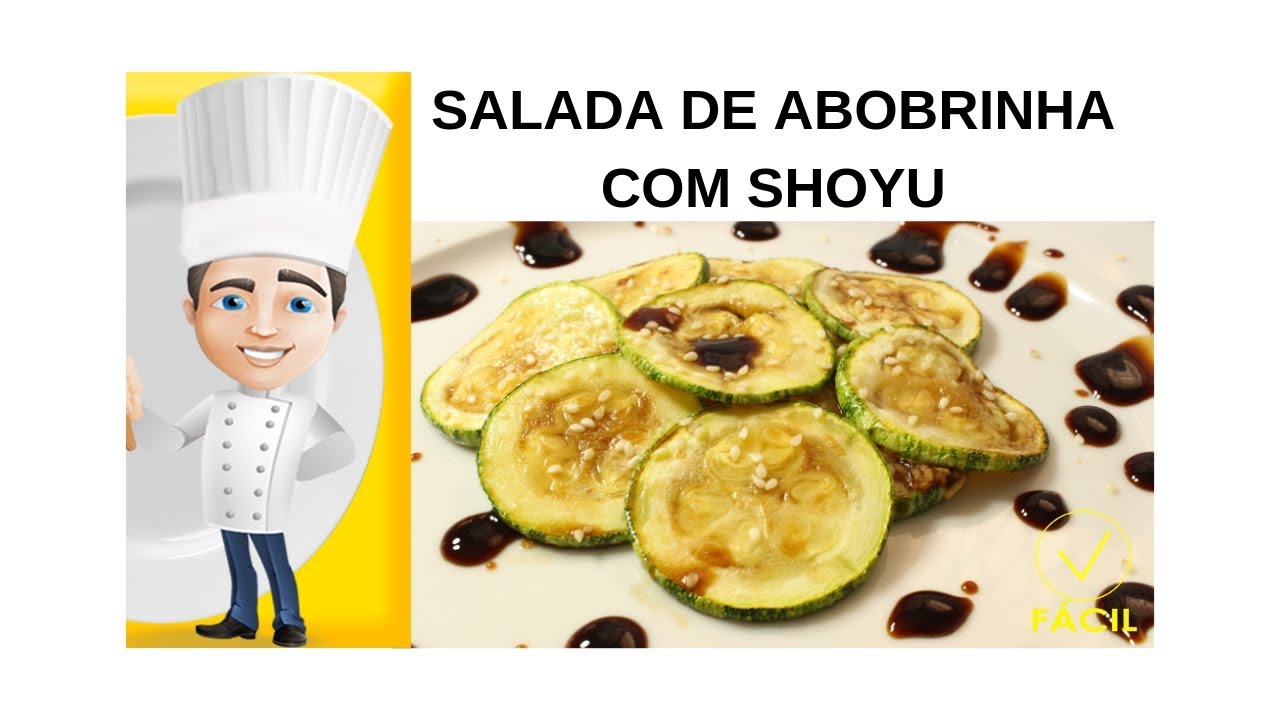 Salada de abobrinha com shoyu e gengibre