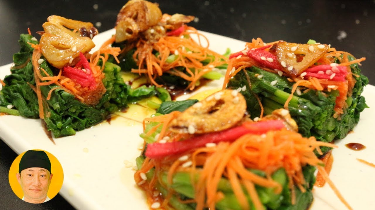 Salada de agrião e rúcula cozidos