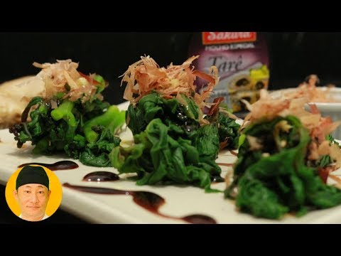 Salada japonesa de espinafre