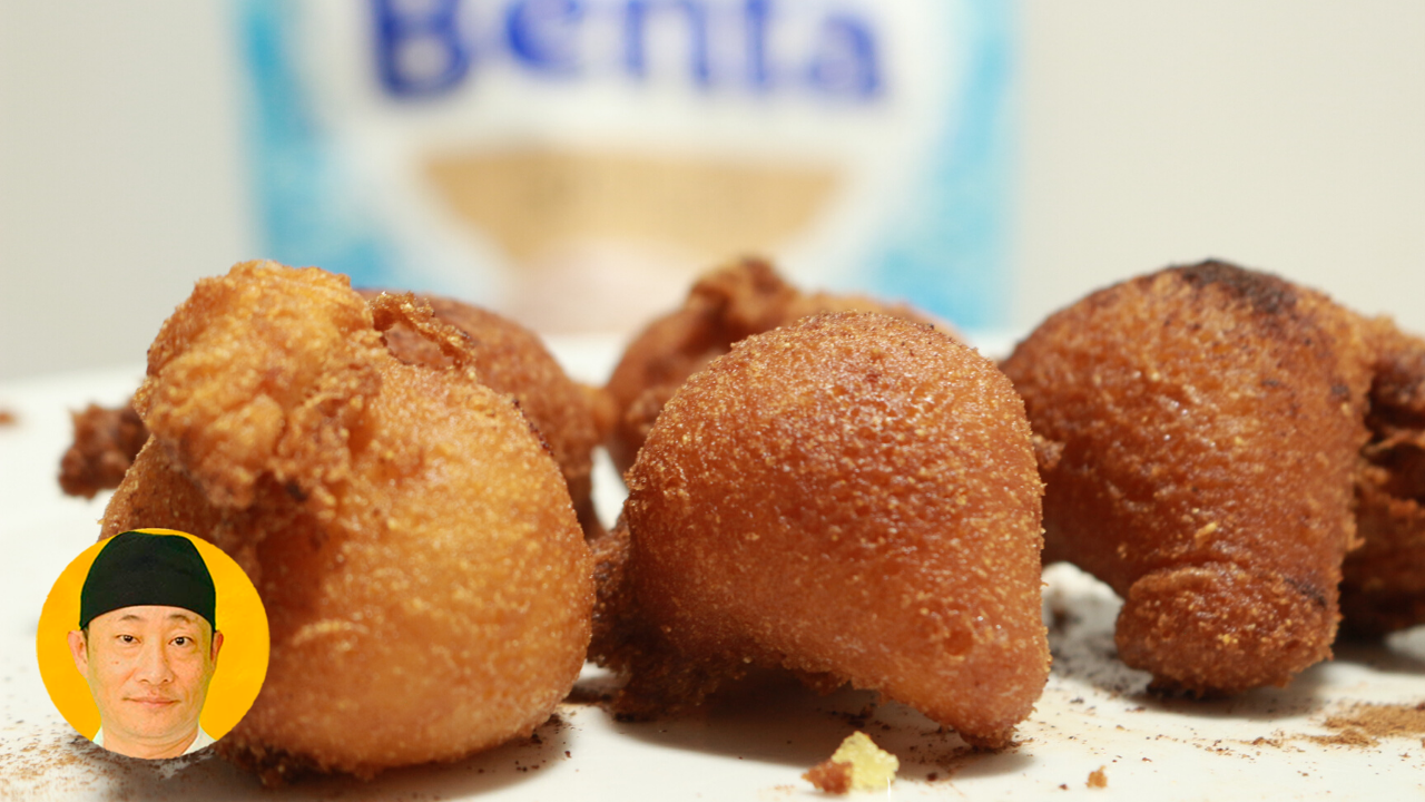 Bolinho de chuva de mistura de bolo de fubá e vídeo bônus pavê de bolacha simples