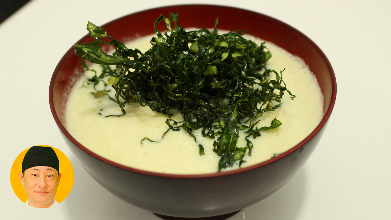 Sopa de ervilha e creme de couve flor