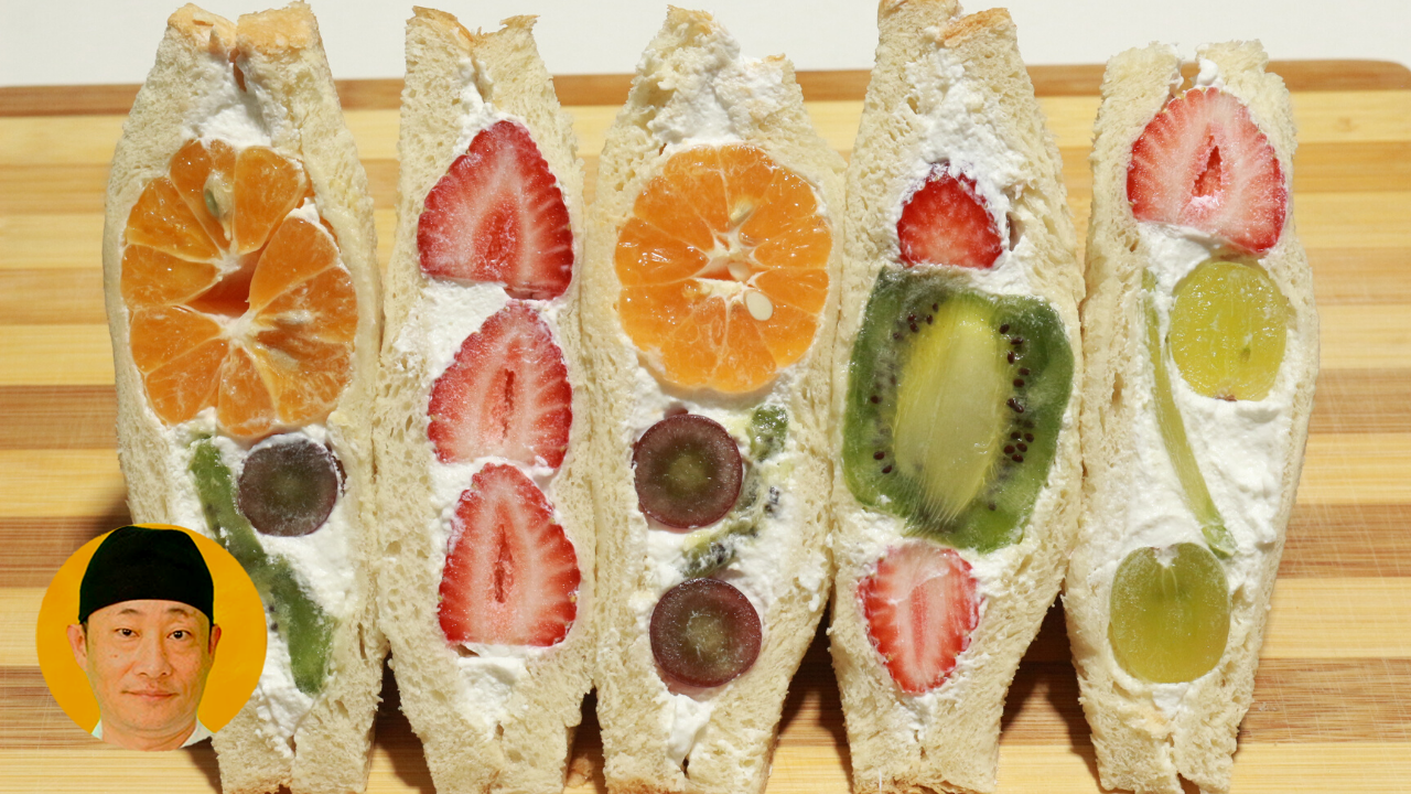 Sanduiche de frutas japonês -Japanese fruit sandwich