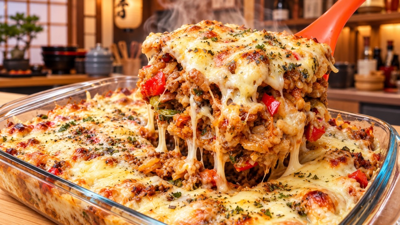 🍚🧀Uma maneira irresistível de fazer arroz japonês no forno!